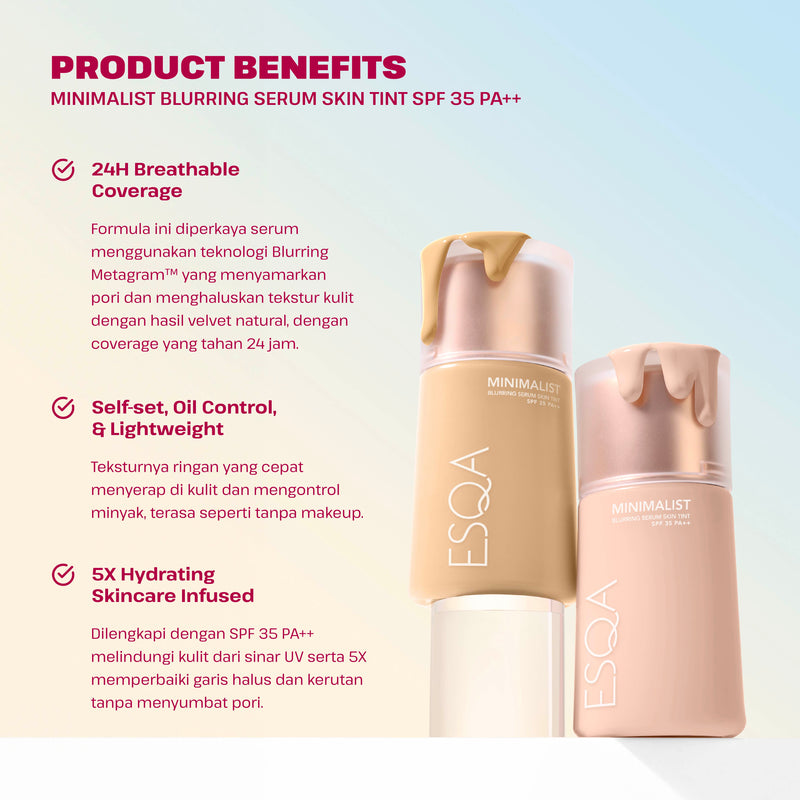 ESQA Minimalist Blurring Serum Skin Tint SPF 35 PA++